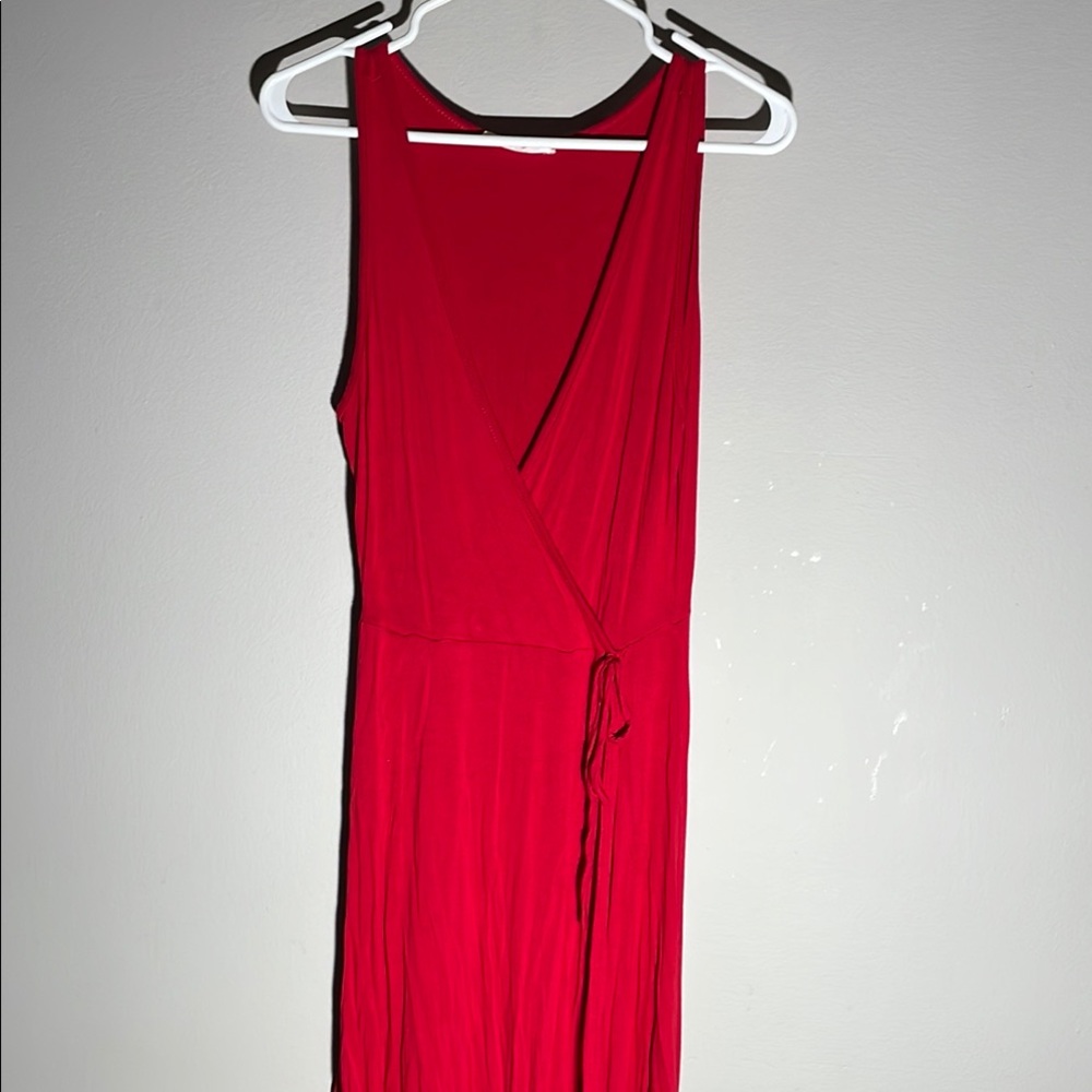 Long red dress